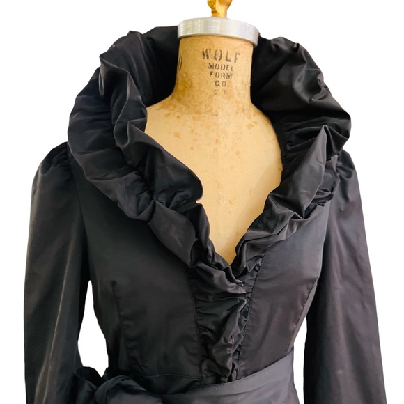 Blanc Noir Trench Coat Size Medium Fabric is cotton nylon spandex blend - Picture 2 of 16